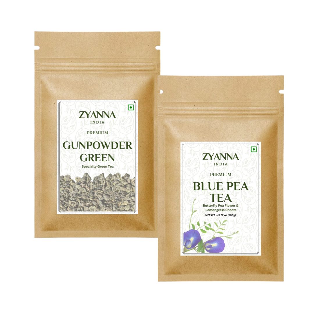 Gunpowder Green Tea & Blue Pea Tea