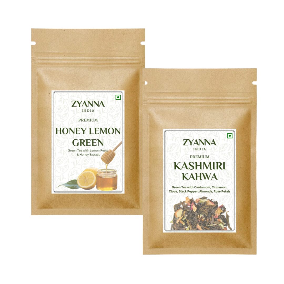 Honey Lemon Green Tea & Kashmiri Kahwa