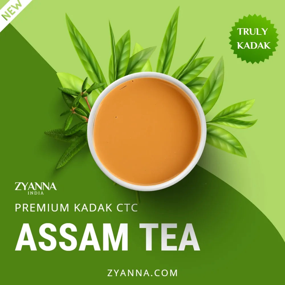 Assam Tea - Premium Kadak CTC Chai (250g - 125 Cups) Strong Milk Tea - Best Quality Assam CTC Chai - ZYANNA® India - zyanna.com